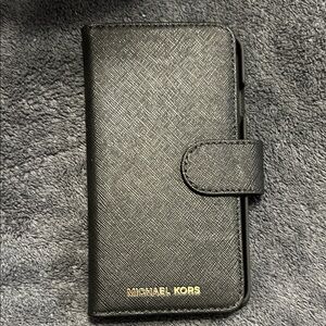 Michael Kors Black and Gold Phone Case